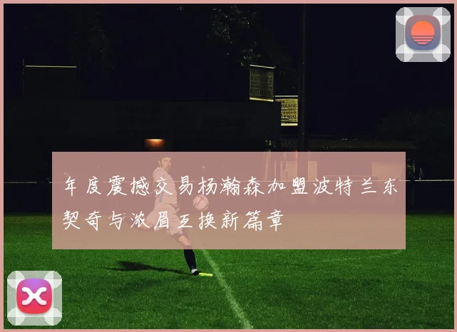 年度震撼交易杨瀚森加盟波特兰东契奇与浓眉互换新篇章